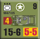 Panzer Grenadier Headquarters Library Unit: United States Army Heavy M4/105 for Panzer Grenadier game series
