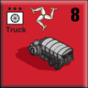 Panzer Grenadier Headquarters Library Unit: Britain Manx Regiment Truck for Panzer Grenadier game series