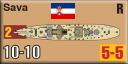 Panzer Grenadier Headquarters Library Unit: Yugoslavia Navy Sava for Panzer Grenadier game series