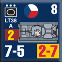 Panzer Grenadier Headquarters Library Unit: Czechoslovakia Army LT38 for Panzer Grenadier game series