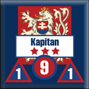 Panzer Grenadier Headquarters Library Unit: Czechoslovakia Army Kapitan for Panzer Grenadier game series