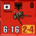 Panzer Grenadier Headquarters Library Unit: Albania Army 75mm for Panzer Grenadier game series
