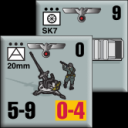 Panzer Grenadier Headquarters Library Unit: Germany Heer 20mm/SK7 Portee for Panzer Grenadier game series