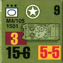Panzer Grenadier Headquarters Library Unit: United States Army M4/105 for Panzer Grenadier game series