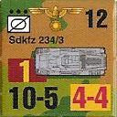 Panzer Grenadier Headquarters Library Unit: Germany Schutzstaffel SdKfz-234/3 for Panzer Grenadier game series