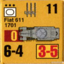 Panzer Grenadier Headquarters Library Unit: Italy Regio Esercito Fiat 611 for Panzer Grenadier game series