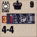 Panzer Grenadier Headquarters Library Unit: Britain Army Crab for Panzer Grenadier game series
