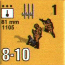 Panzer Grenadier Headquarters Library Unit: Italy Regio Esercito 81mm for Panzer Grenadier game series