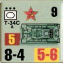Panzer Grenadier Headquarters Library Unit: Soviet Union Army (RKKA) T-34c for Panzer Grenadier game series
