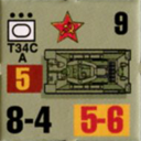 Panzer Grenadier Headquarters Library Unit: Soviet Union Army (RKKA) T-34c for Panzer Grenadier game series