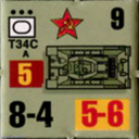 Panzer Grenadier Headquarters Library Unit: Soviet Union Army (RKKA) T-34c for Panzer Grenadier game series