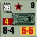 Panzer Grenadier Headquarters Library Unit: Soviet Union Army (RKKA) T-34a for Panzer Grenadier game series