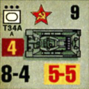 Panzer Grenadier Headquarters Library Unit: Soviet Union Army (RKKA) T-34a for Panzer Grenadier game series